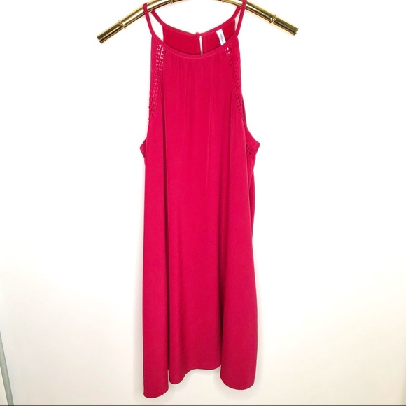 Southern Tide Christine Cranberry Silk swing dress - Picture 3 of 8